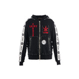 Distressed Contrast Stitch Hoodie