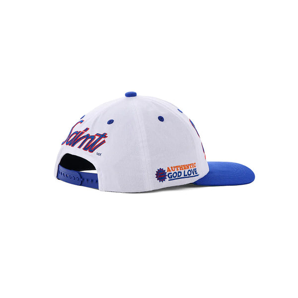 WHITE/BLUE SAINT CAP