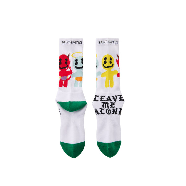 x CACTUS PLANT FLEA MARKET SOCKS WHITE