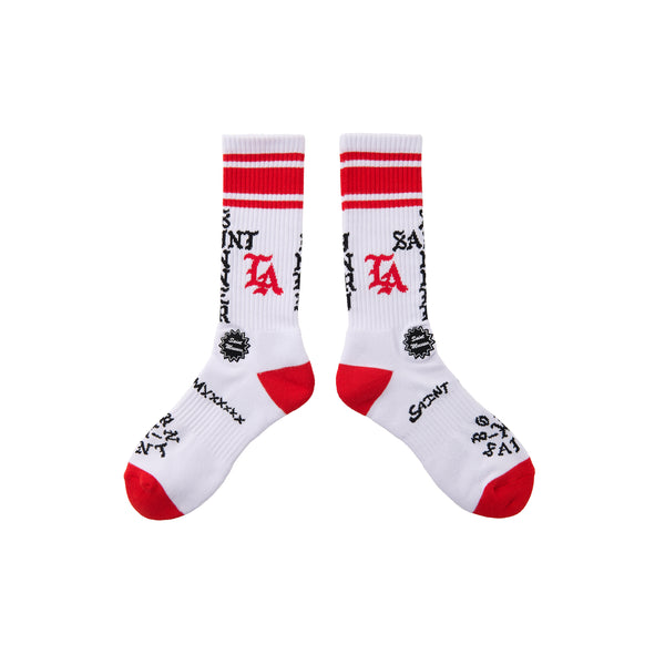 ST SINNER SOCKS WHITE/RED