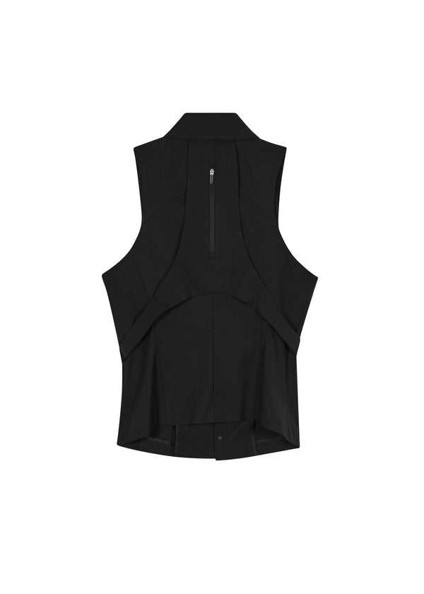 COLLARED SLEEVELESS SHIRT