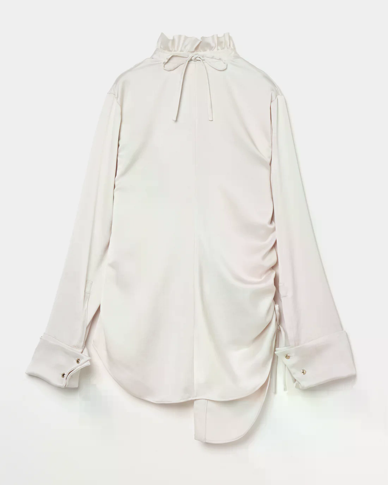 Asymmetric Drawstring Shirt