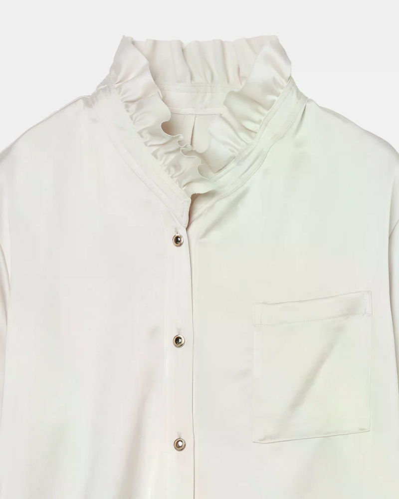 Asymmetric Drawstring Shirt