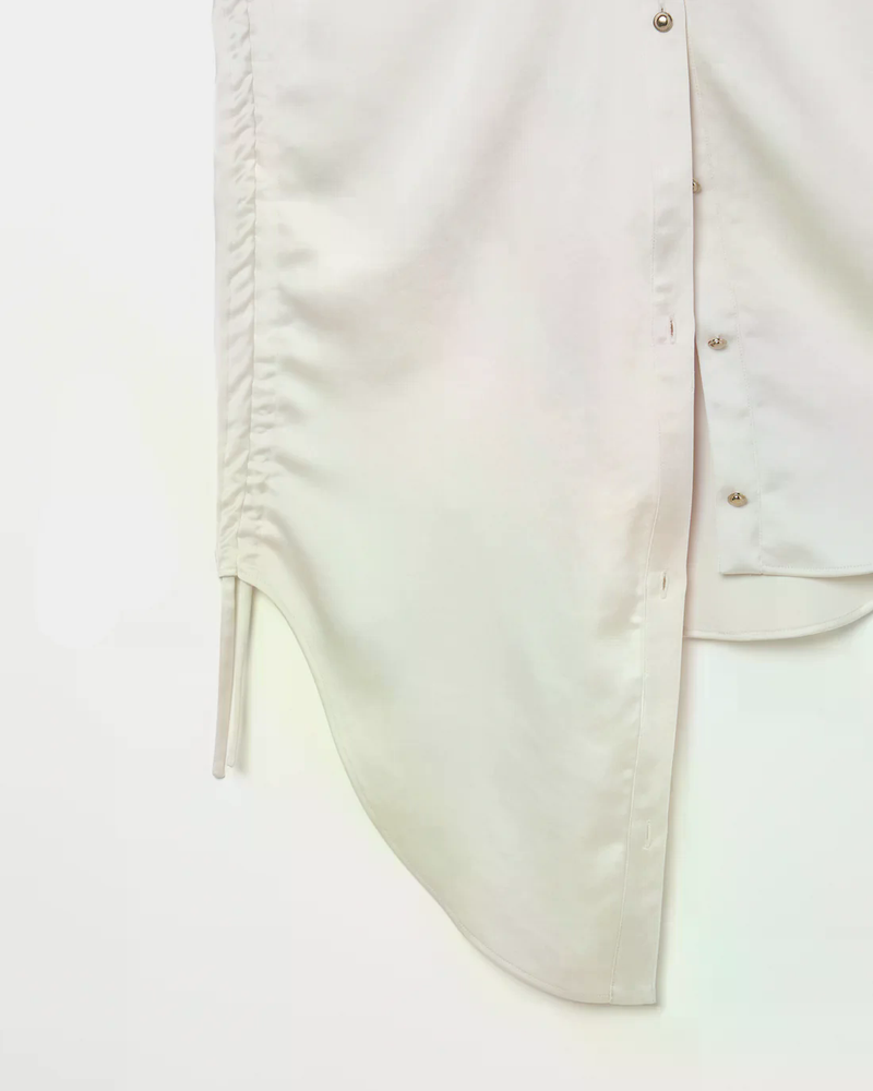 Asymmetric Drawstring Shirt