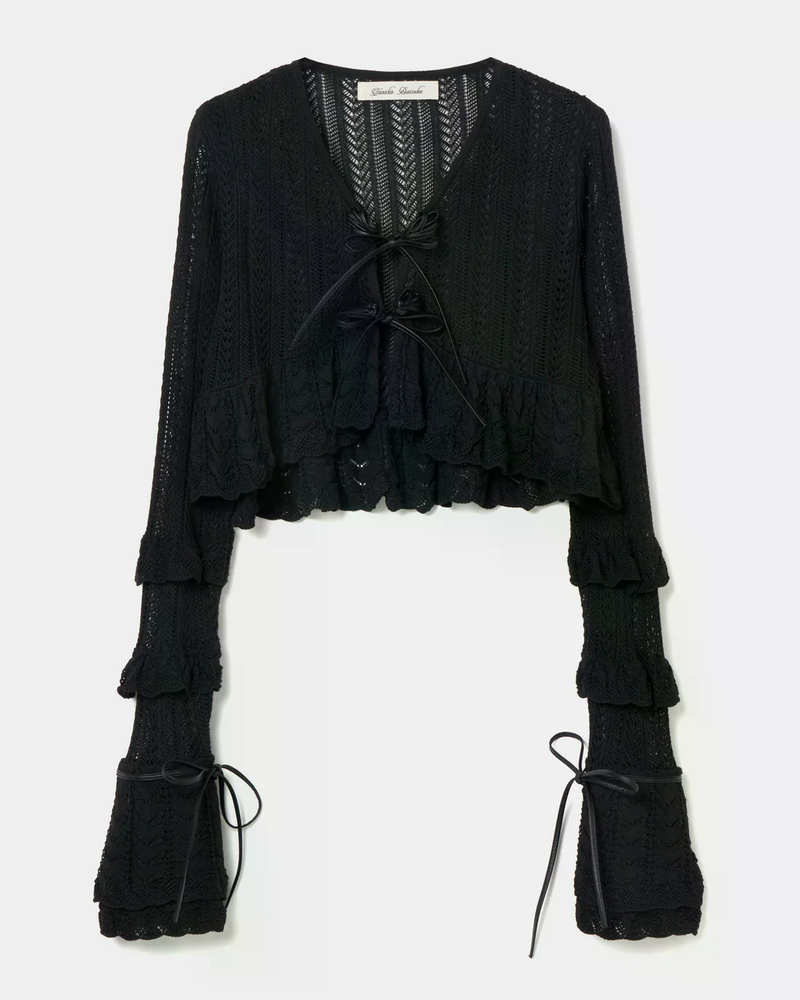 Ribbon Knit Cardigan