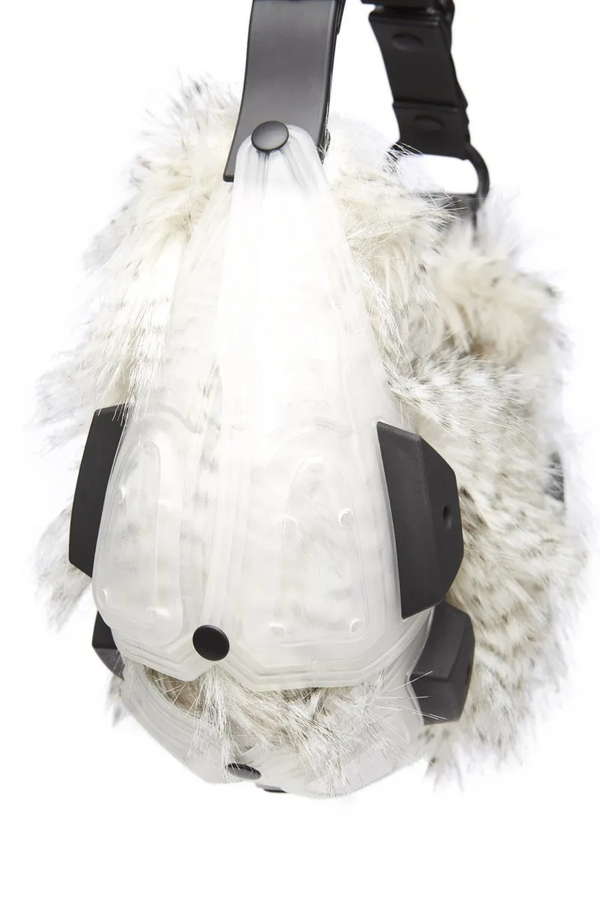 TRANSPARENT - FAUX FUR M02 SMALL HALF MOON BAG