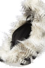 TRANSPARENT - FAUX FUR M02 SMALL HALF MOON BAG