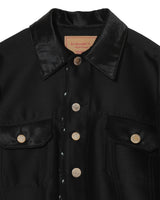 Satin Wool Trucker Jacket