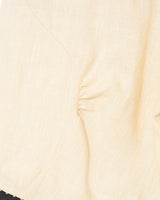 Contrast Seam Linen Shorts
