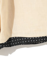 Contrast Seam Linen Shorts
