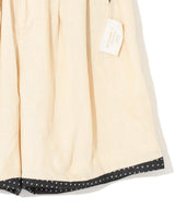 Contrast Seam Linen Shorts