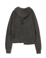 Asymmetric Washed Hoodie