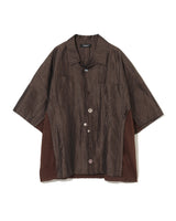 Mixed Fabrics Oversized Shirt