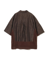 Mixed Fabrics Oversized Shirt