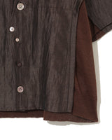 Mixed Fabrics Oversized Shirt