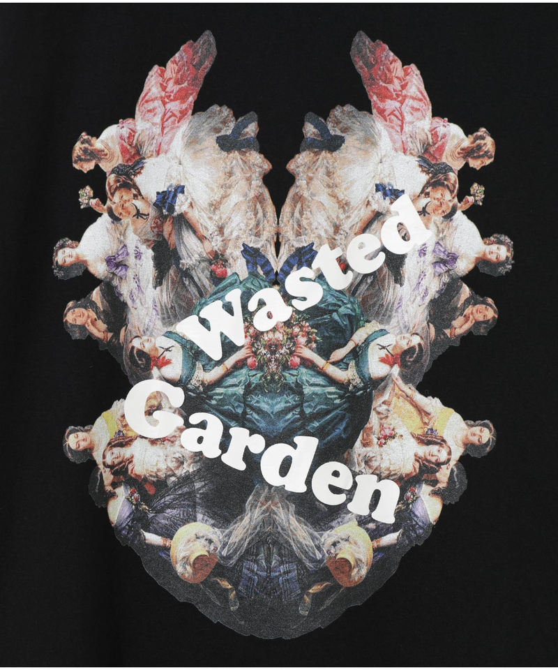 BLACK WASTED GARDEN TEE