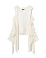 SLEEVELESS LAYERED RUFFLE TOP