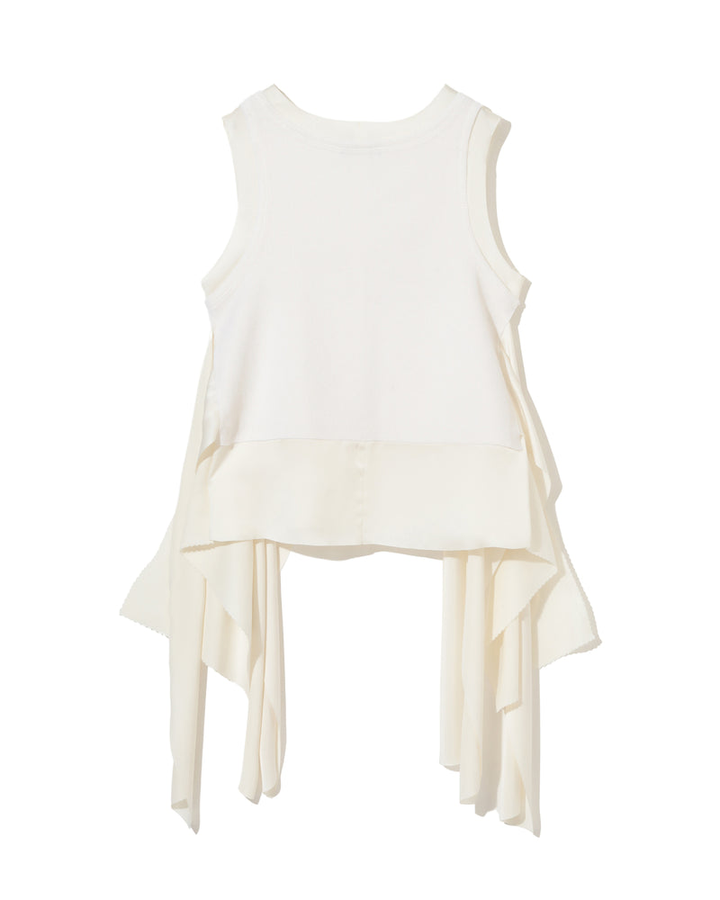 SLEEVELESS LAYERED RUFFLE TOP