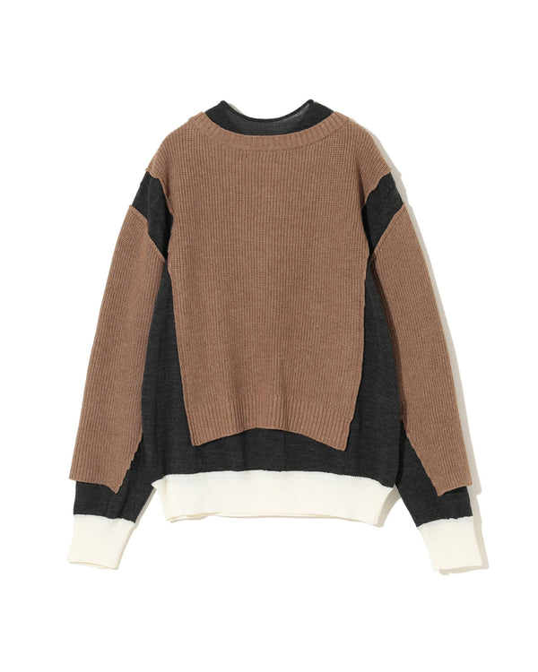 BROWN LAYERED SWEATER