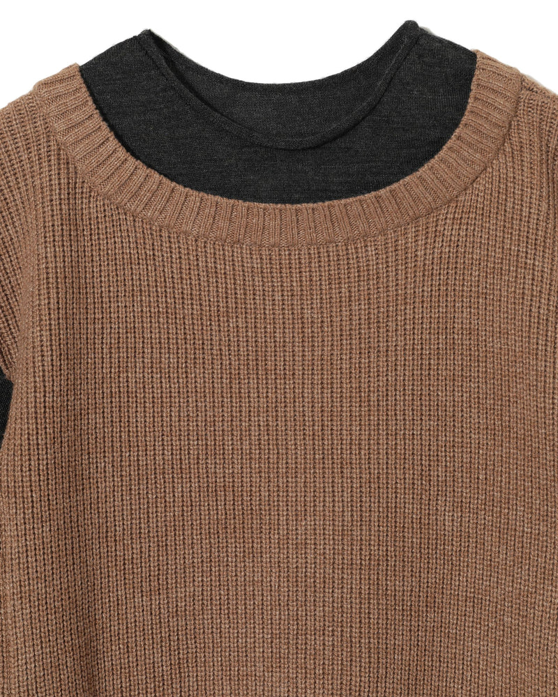 BROWN LAYERED SWEATER