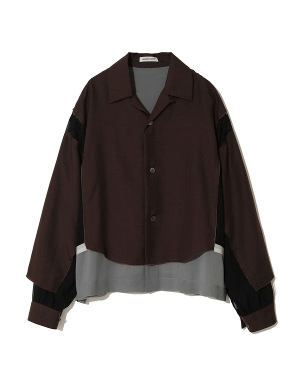 DARK BROWN LAYERED SHIRT