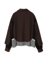 DARK BROWN LAYERED SHIRT