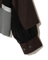 DARK BROWN LAYERED SHIRT