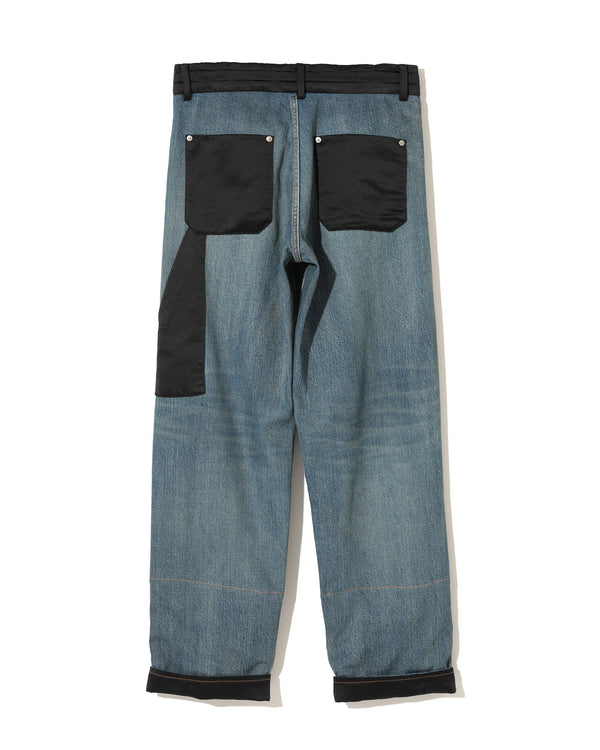 LAYERED PAINTER DENIM PANTS