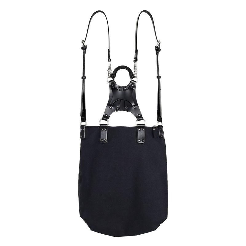 UTO BLACK CANVAS BACKPACK / SHOULDER BAG