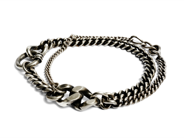 TWO CHAINS RING BRACELET