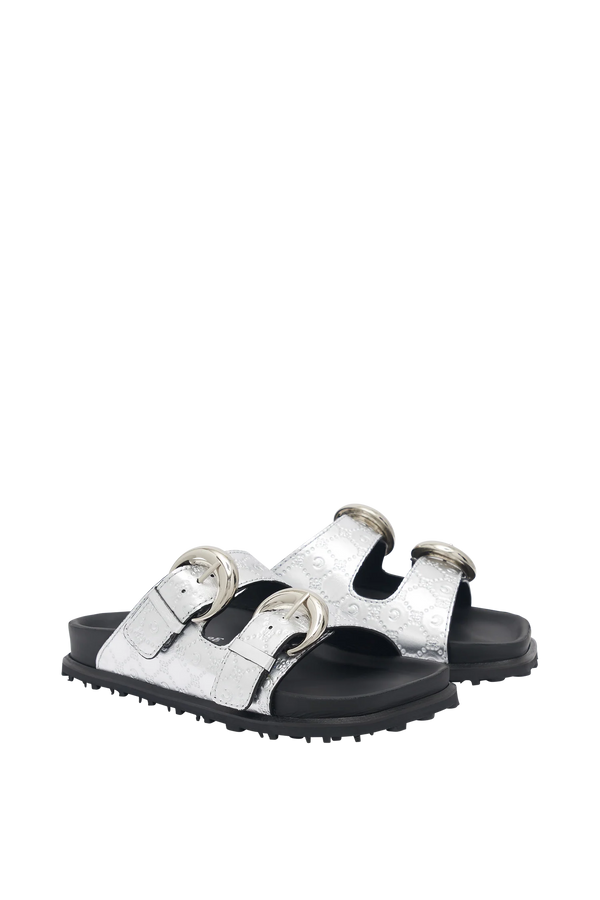 LAMINATED LEATHER MS GROUND SANDAL