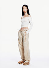 Trousers w/ Knitted Belt