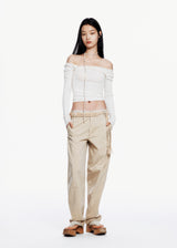 Trousers w/ Knitted Belt