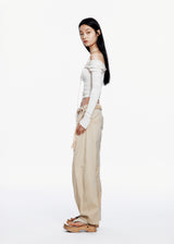 Trousers w/ Knitted Belt