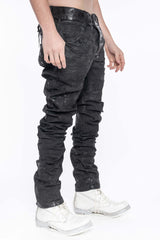 ASYMMETRIC-FRONT SKINNY TROUSERS