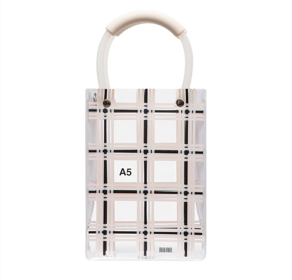 A5 IVORY CHECK PVC BAG