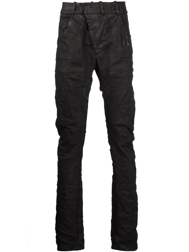 ASYMMETRIC-FRONT SKINNY TROUSERS