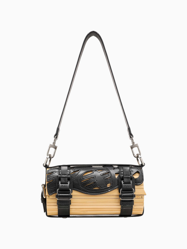 LARGE BLACK BAMBOO BAG