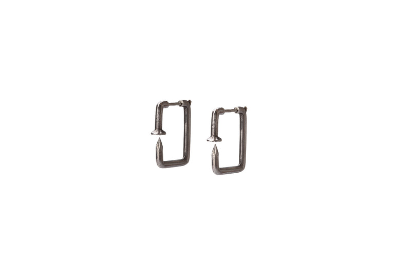 RECTANGULAR NAIL EARRINGS