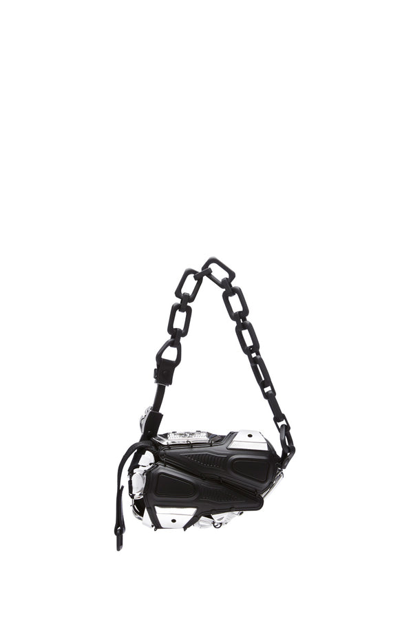 BLACK MATT SILVER OBJECT I02 SHOULDER BAG