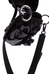 I50 Shiny Black Cross Body Bag