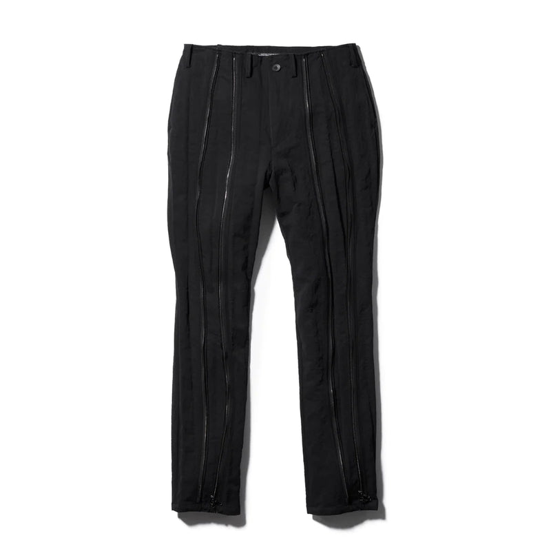 Black / Front Zip Trousers