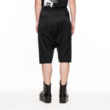 Black / Geometric Over Crotch Pants