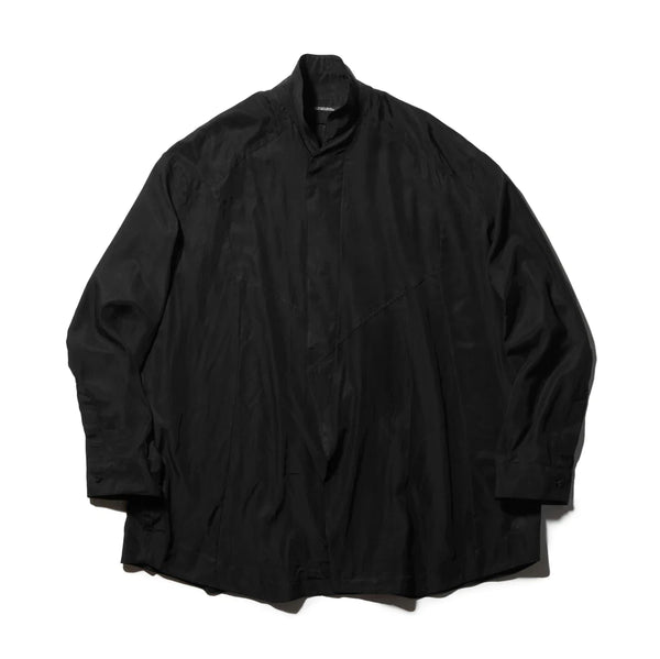 Black / Stand Collar Over Shirt