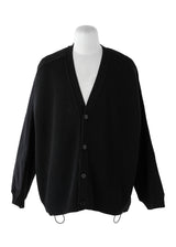 BLACK PADDED CARDIGAN