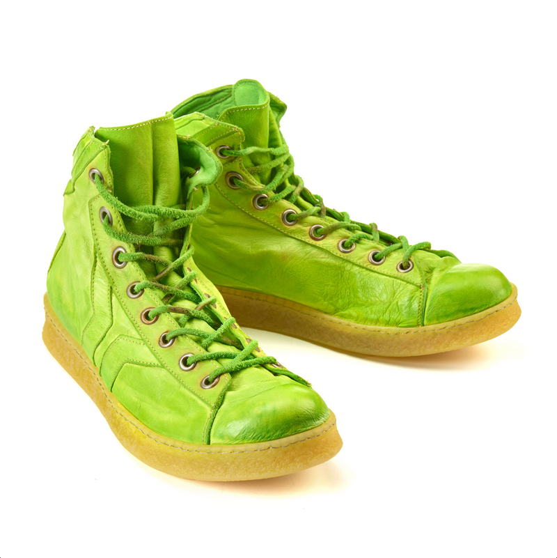 GRIT LIME MID DYED SNEAKERS