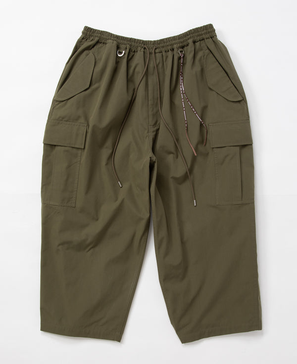 OLIVE STRAIGHT CUT CARGO PANTS