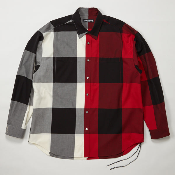 RED/ WHITE GINGHAM COTTON SHIRT