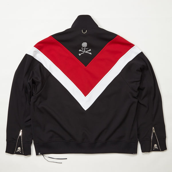 BLACK AND RED TAPED TRACK JACKET