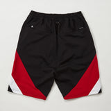 BLACK AND RED TRACK SHORTS